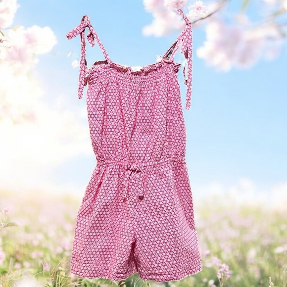 Little English Girls One Piece Romper Size 6 Pink White  Boutique - Picture 6 of 6